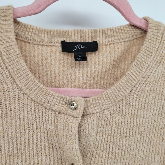 J. Crew Ribbed cardigan with jeweled buttons in supersoft yarn - Picture 2 of 5